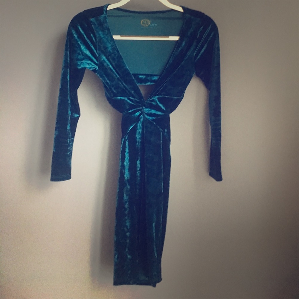 Free People crushed velvet mini dress